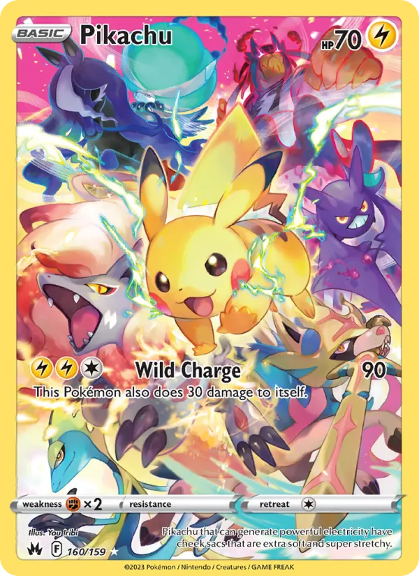Pikachu, Crown Zenith — reference catalog card